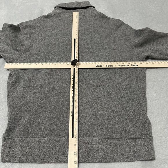 VTG Polo Ralph Lauren Sweater Mens Large Grey Cardigan Shawl Collar Cozy Preppy - Picture 9 of 11